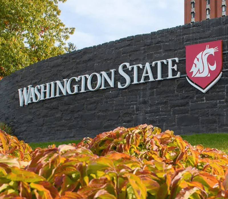 Washington State campus sign
